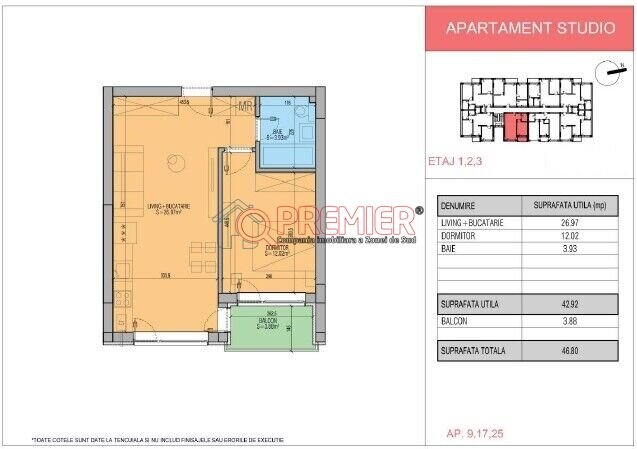 Popesti Leordeni Primarie - Bloc tip boutique - 2 camere studio